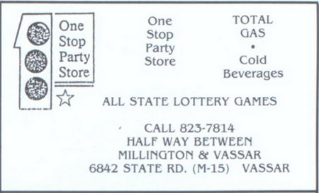 One Stop Party Store - 1991 Yearbook Ad (newer photo)